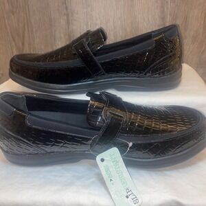 Apex Women's Shoe's‎ A205W Evelyn Loafer Flat, Black Croc, 13